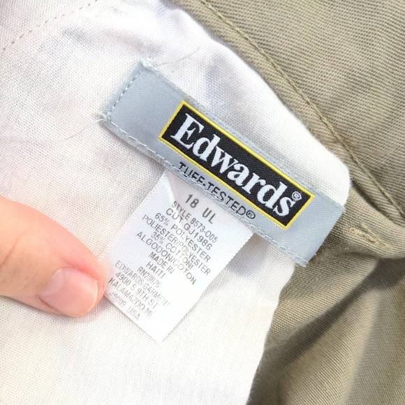 Edwards Men's Subaru Uniform Pants Tan Size 18 UL Cargo Pockets Embroidered Logo - Picture 13 of 15